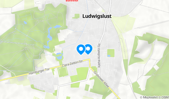 Kartenausschnitt Rathaus Ludwigslust 
